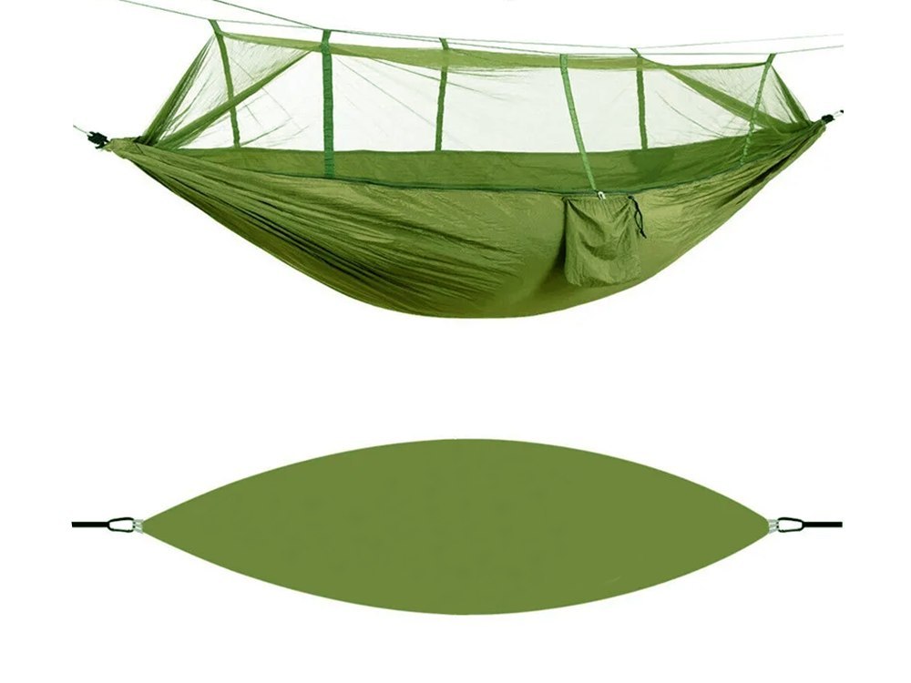 LEKKI HAMAK MOSKITIERA WĘDRÓWKA ZESTAW WYPOCZYNEK AKTYWNY MARSZ DO LASU